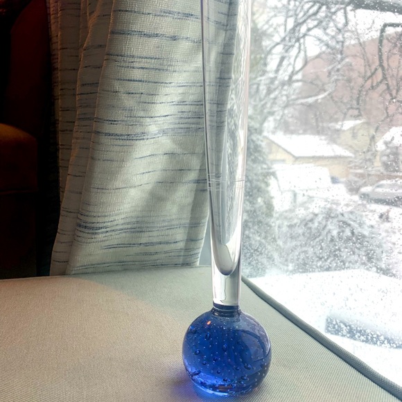 Murano mid century bubble vase blue - Picture 1 of 4